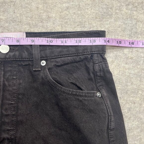Revice Brown High Rise Button Fly Straight Leg Denim Jeans Waist 26" - Picture 8 of 10